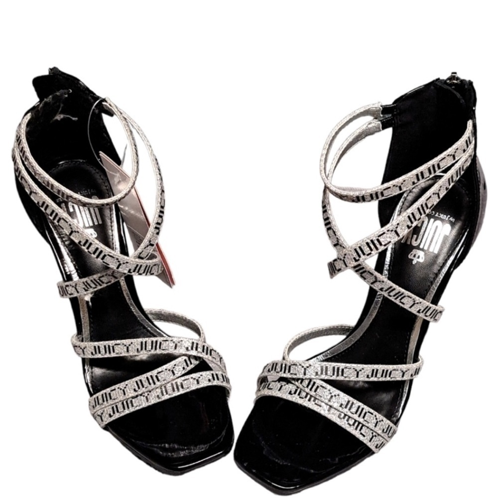 Juicy couture Gabrielle heels glitter size 8 black - Picture 6 of 6